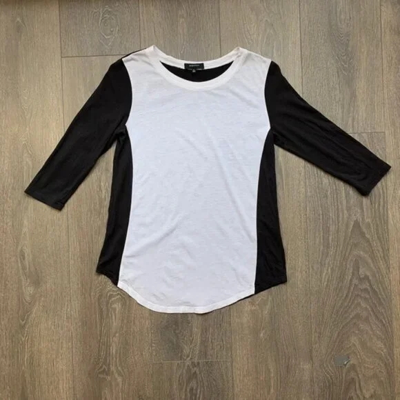 Aritzia Babaton Women's Top T-shirt Tee 3/4 Length Sleeve Cotton Blend Size XS - Picture 5 of 12